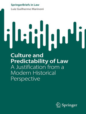 cover image of Culture and Predictability of Law